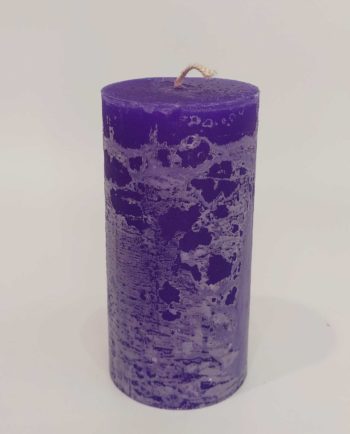 Candle Purple Pillar Aromatic Height 14 cm Diameter 7 cm