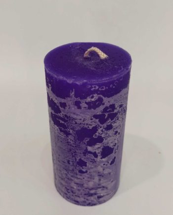 Candle Purple Pillar Aromatic Height 14 cm Diameter 7 cm