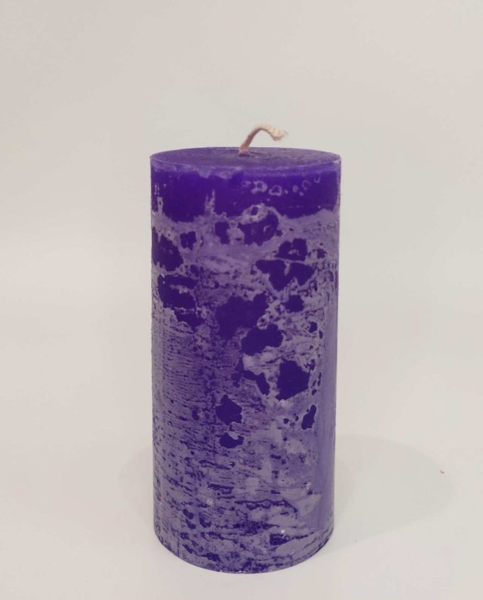 Candle Purple Pillar Aromatic Height 14 cm Diameter 7 cm