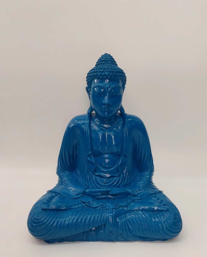 Buddha Blue Resin Height 40 cm