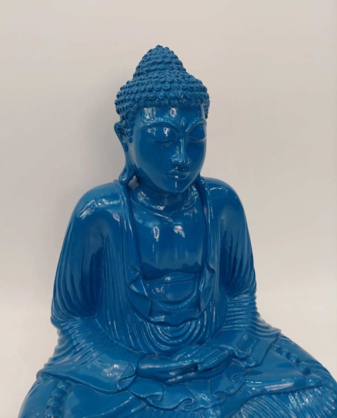 Buddha Blue Resin Height 40 cm