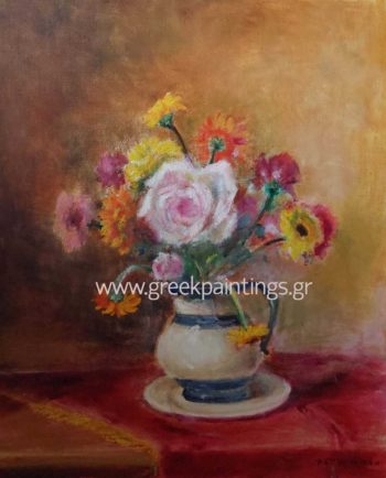 Πίνακας ζωγραφικής με λουλούδια