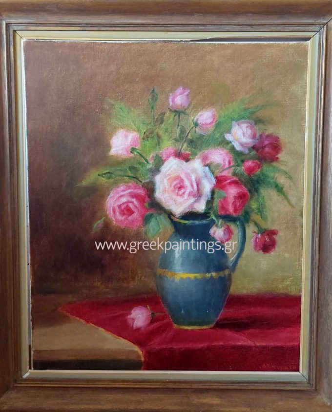 Πίνακας ζωγραφικής με τριαντάφυλλα