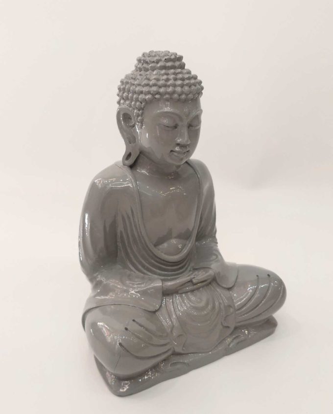 Buddha Grey Resin Height 20 cm