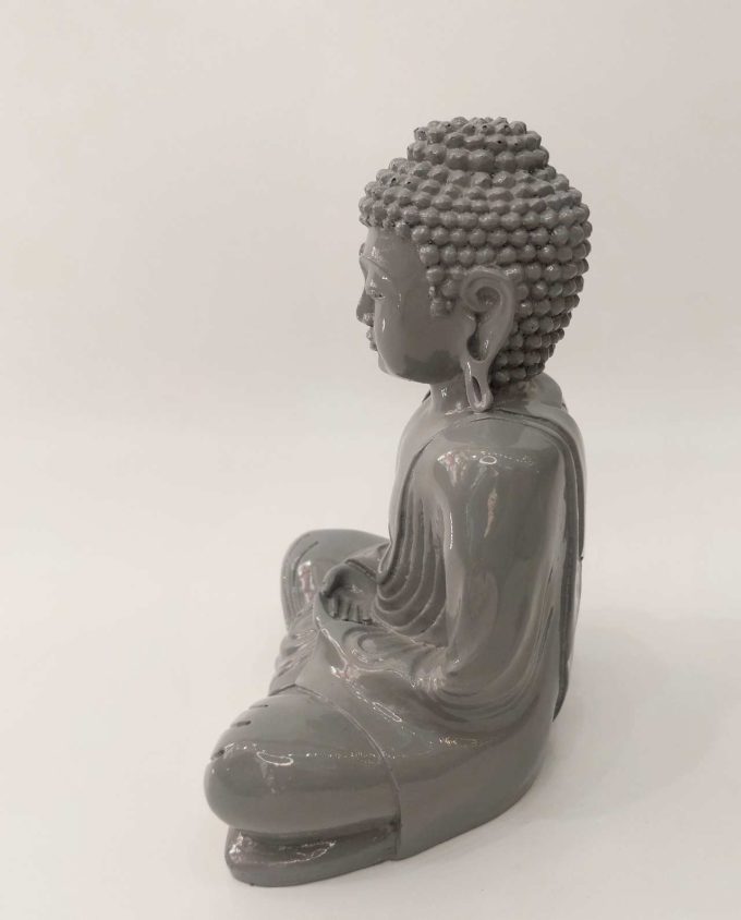 Buddha Grey Resin Height 20 cm