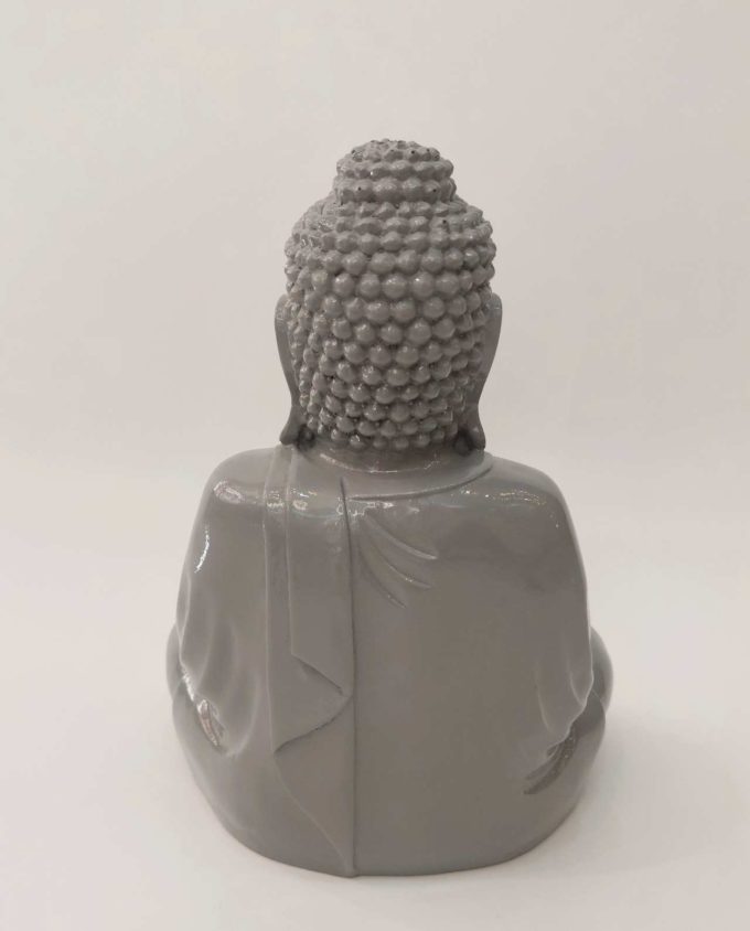 Buddha Grey Resin Height 20 cm