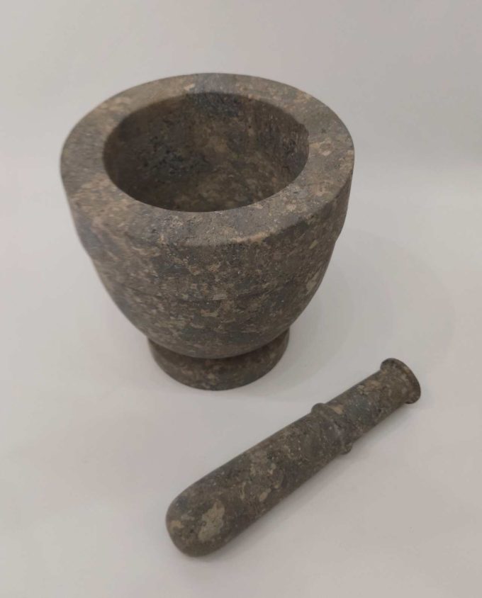 Stone Mortar Pestle Diameter 15 cm