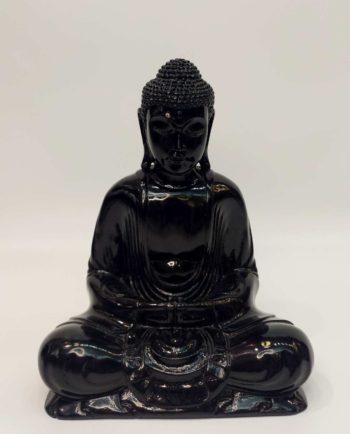 Buddha Resin Black Height 30cm