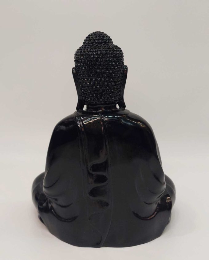 Buddha Resin Black Height 30cm