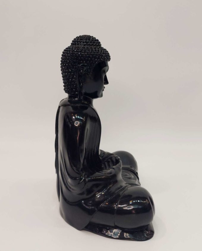 Buddha Resin Black Height 30cm