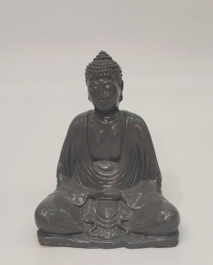 Buddha Resin Gray Height 15 cm