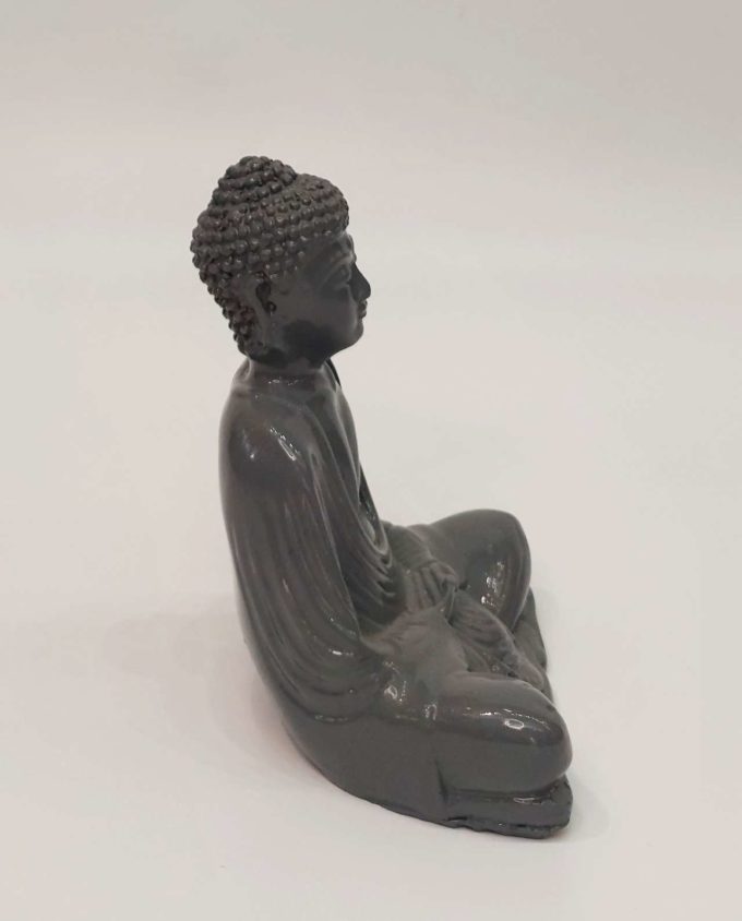 Buddha Resin Gray Height 15 cm