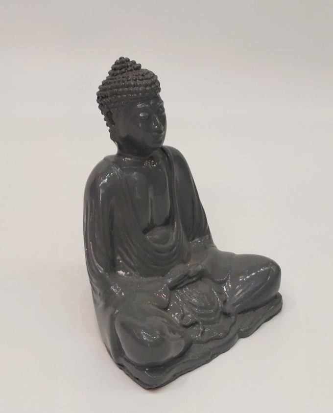 Buddha Resin Gray Height 15 cm