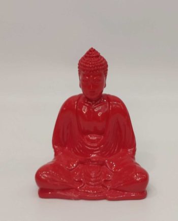 Buddha Resin Red Height 15 cm