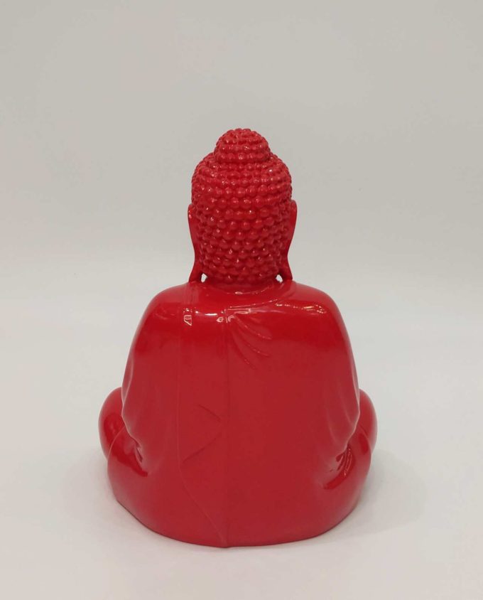 Buddha Resin Red Height 15 cm