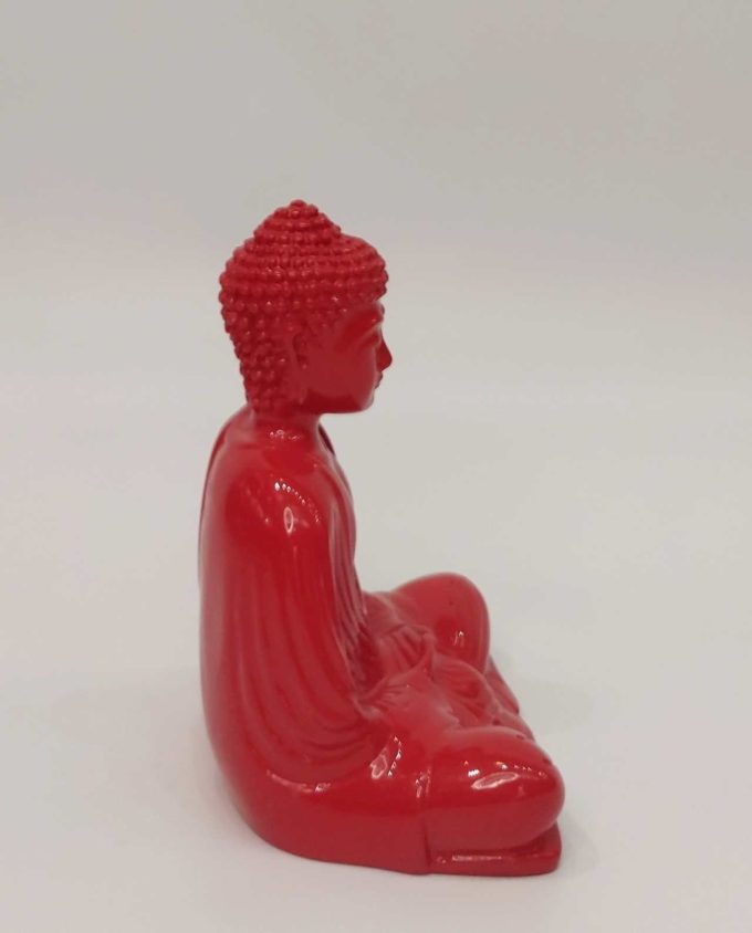 Buddha Resin Red Height 15 cm