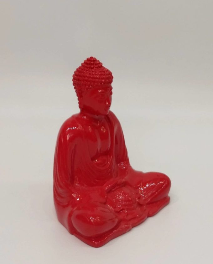 Buddha Resin Red Height 15 cm