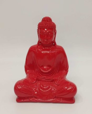 Buddha Red Resin Height 20 cm