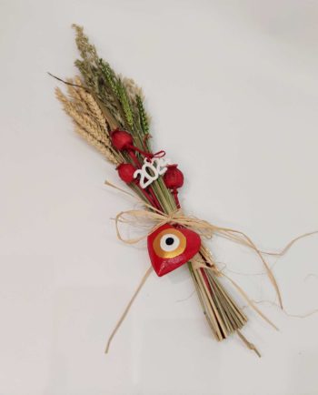 Lucky 2024 Dried Flowers Bouquet Heart Evil Eye