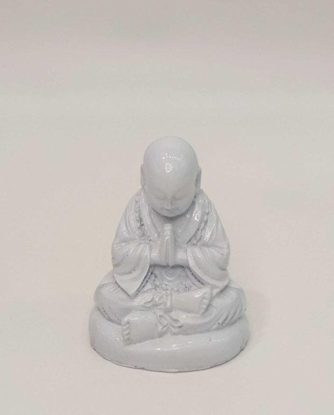 Monk Resin White Height 10 cm