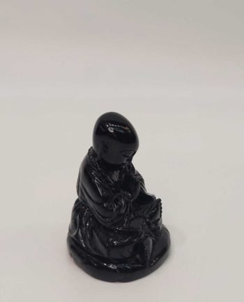 Monk Resin Black Height 10 cm