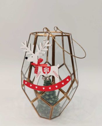 Lantern Xmas Arrangement "Morocco" Copper Height 29 cm