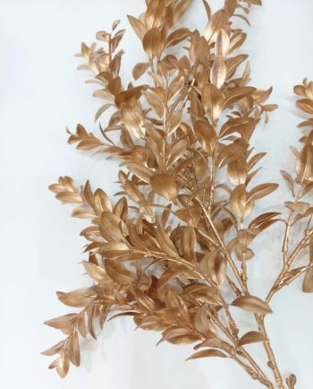 Twig with Golden Leaves