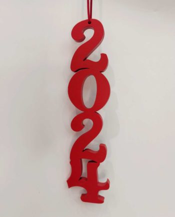 Wooden Lucky Charm 2024 Red