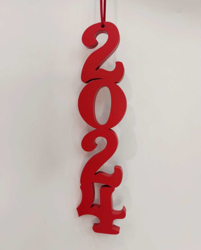 Wooden Lucky Charm 2024 Red