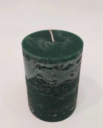 Candle Green Pillar Aromatic Height 14 cm Diameter 10 cm