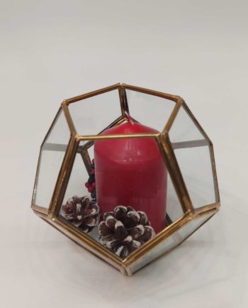 Lantern Xmas Arrangement Copper Gold Diameter 12 cm