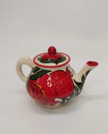 Teapot Ceramic Hand Painted Pomegranates