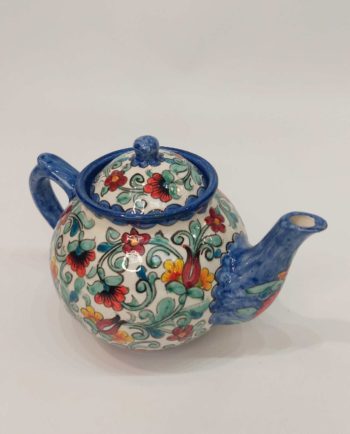 Teapot Ceramic Hand Painted Flowers