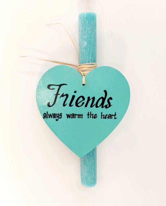 Easter Aromatic Candle Turquoise Friendship Heart