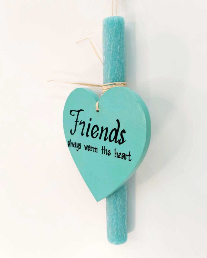 Easter Aromatic Candle Turquoise Friendship Heart