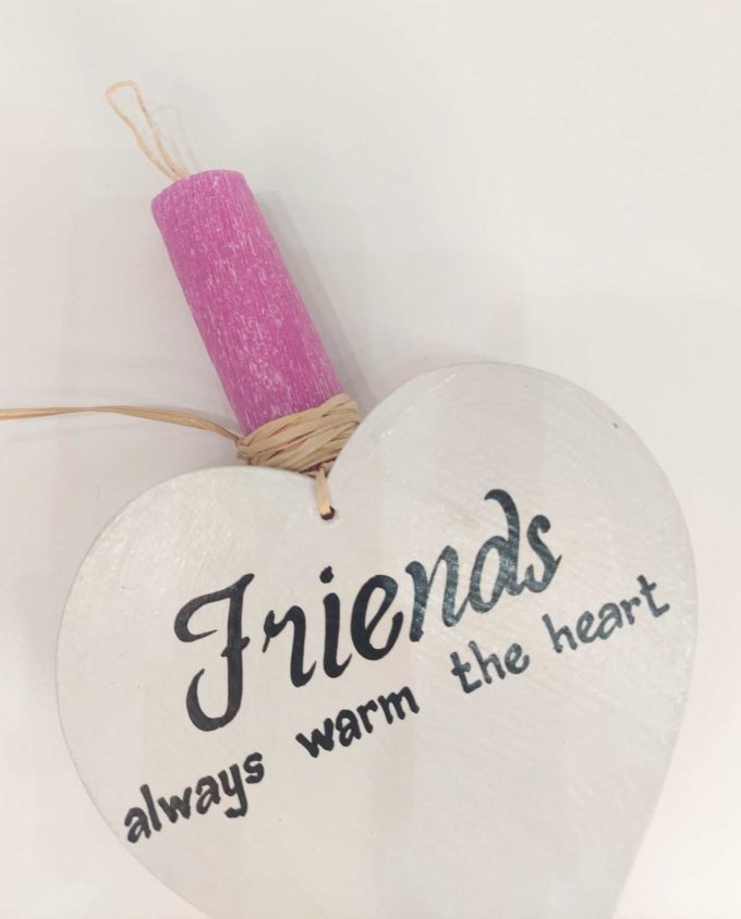 Easter Aromatic Candle White Friendship Heart