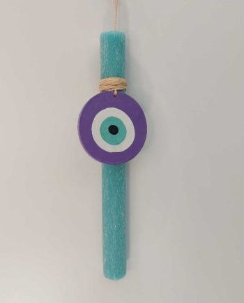 Easter Aromatic Candle Wooden Turquoise Evil Eye