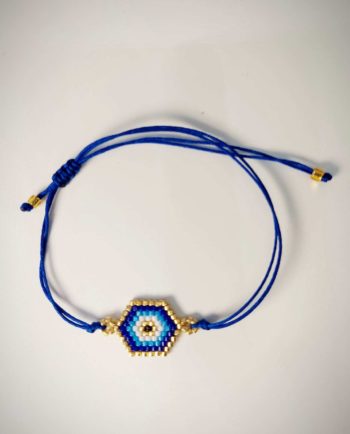 Bracelet Blue Evil Eye Miyuki Beads