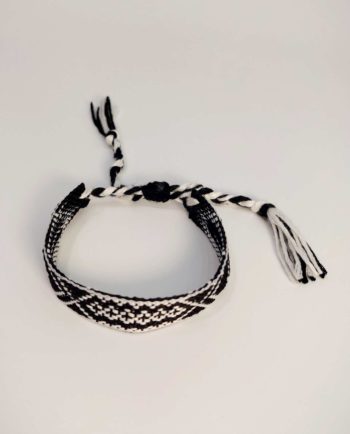 Bracelet Fabric Black White