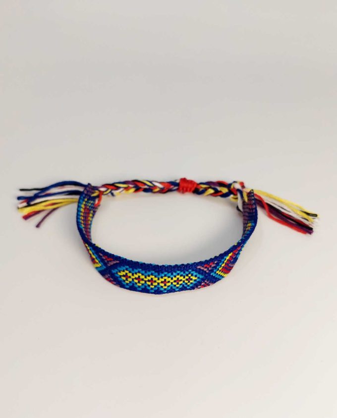 Bracelet Fabric Blue Yellow