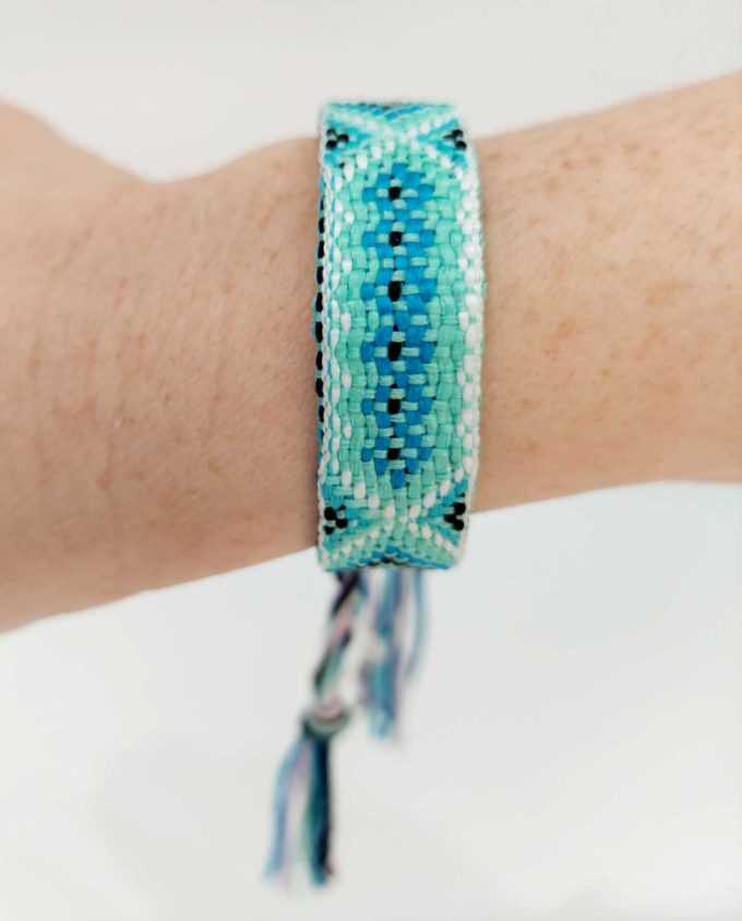 Bracelet Fabric Turquoise Blue