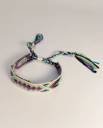 Bracelet Fabric Turquiose Lilac