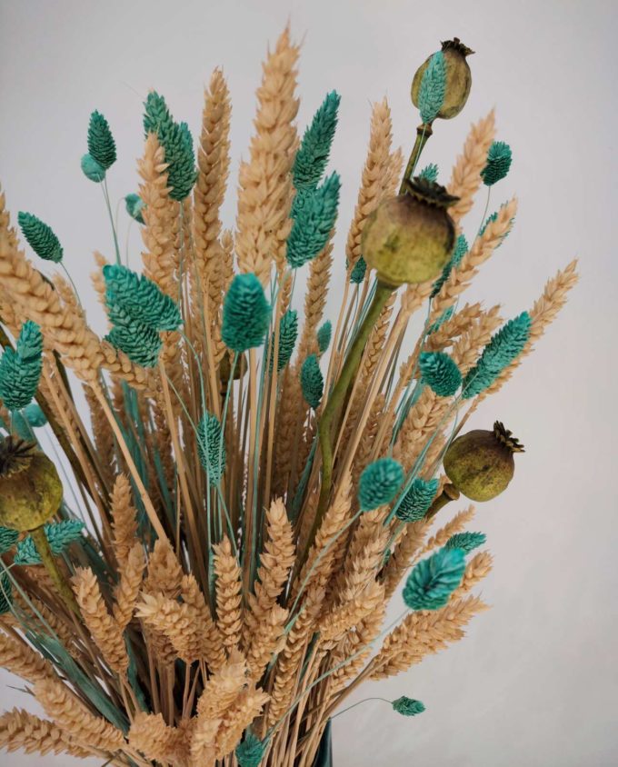 Dried Flowers Arrangement Natural - Turquoise