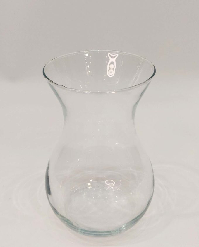 Vase Glass "Hourglass" Height 18 cm