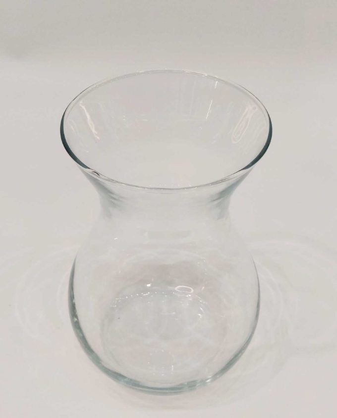 Vase Glass "Hourglass" Height 18 cm