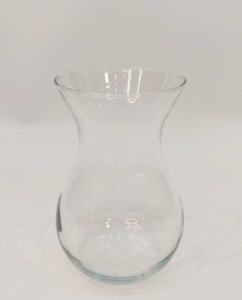 Vase Glass "Hourglass" Height 18 cm