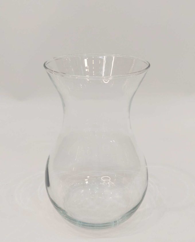 Vase Glass "Hourglass" Height 18 cm