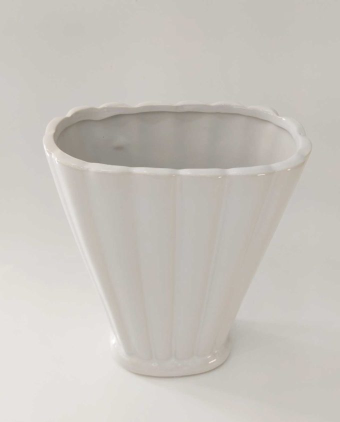 Ceramic White Vase Height 22 cm