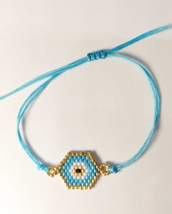 Bracelet Turquoise Evil Eye Miyuki Beads