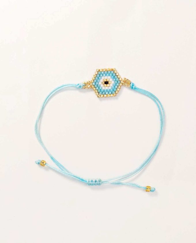 Bracelet Turquoise Evil Eye Miyuki Beads